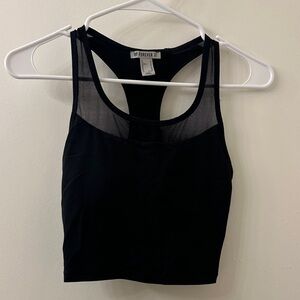 Forever 21 Black Mesh Sports Bra